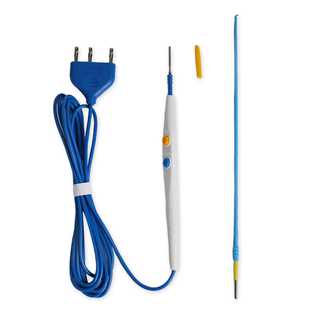 250 mm Hakenklinge Antihaftbeschichtung Edelstahl Handschalter Typ Einweg Chirurgischer Elektrodenstift