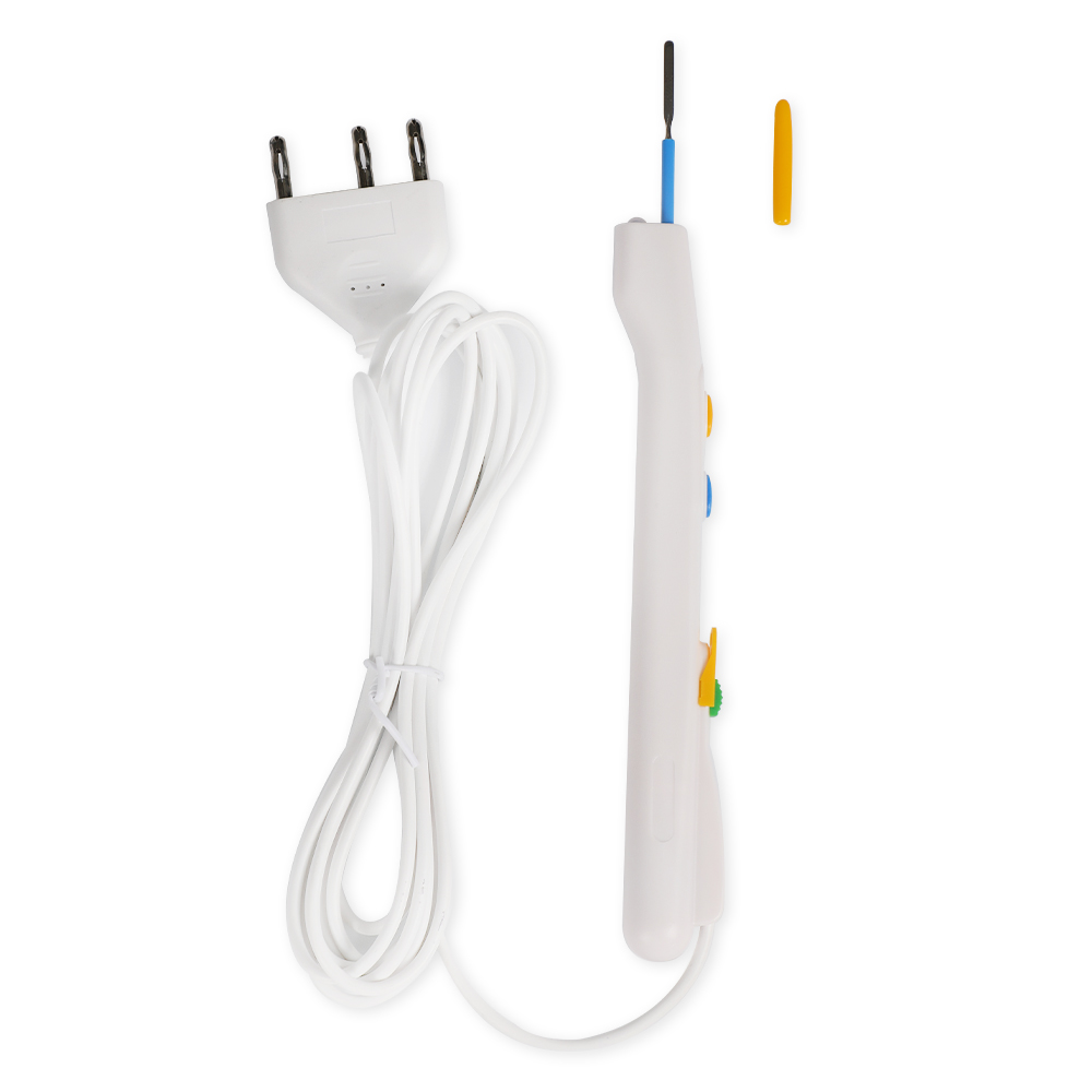 180 mm flache Klinge, dehnbarer Handschalter aus Edelstahl, Einweg-Chirurgischer Elektrodenstift mit LED-Beleuchtung