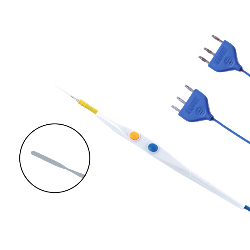 70 mm flache Klinge, antihaftbeschichtete Edelstahl-Handschalter, Einweg-Chirurgischer Elektrodenstift
